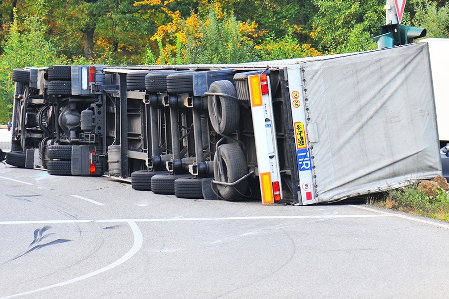 Tucson truck roll over accident